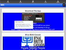 Tablet Screenshot of bnaibrithsports.ca